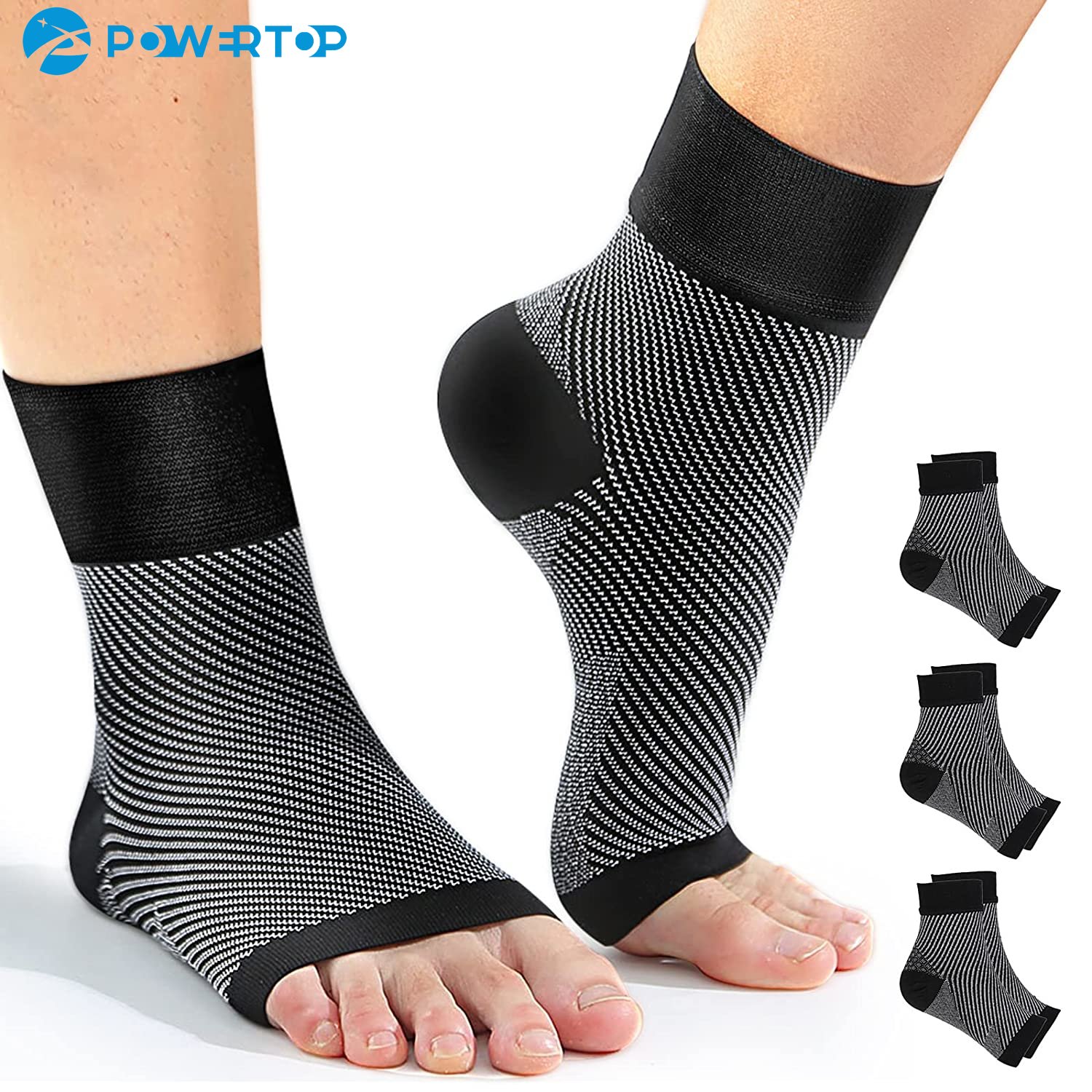 Ankle Brace Sock - 1 par de meias de compressão