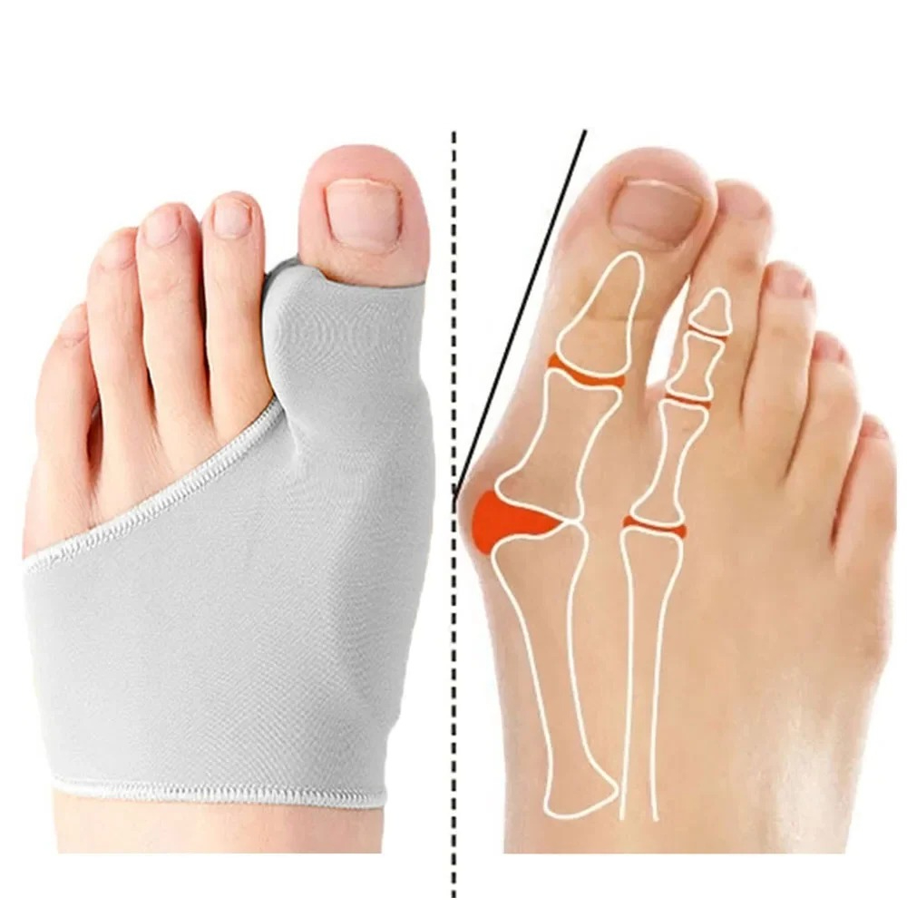 Ankle Brace Sock - 1/2 par separador de dedo do