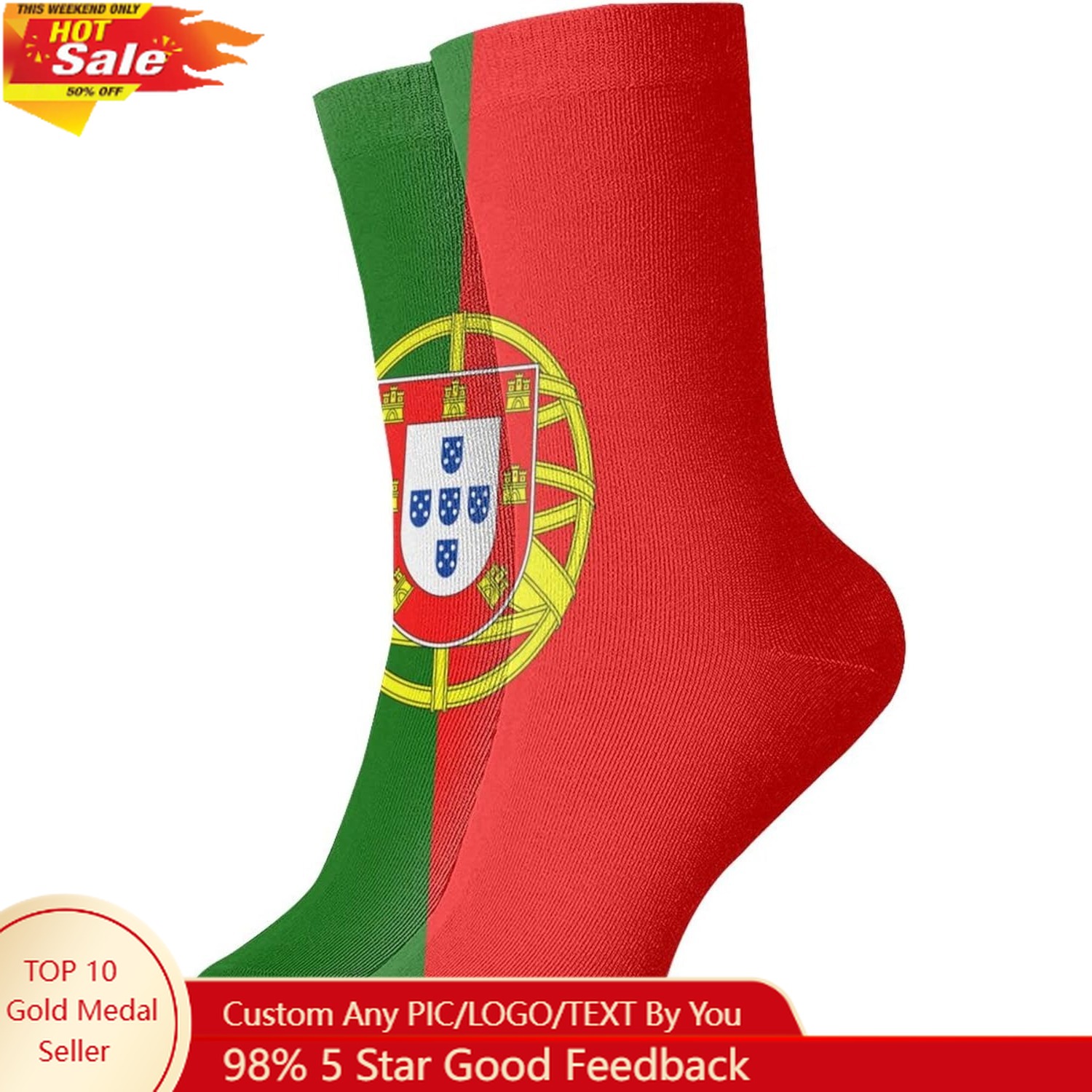 Dress Sock Men - Meias casuais unissex com bandeira do