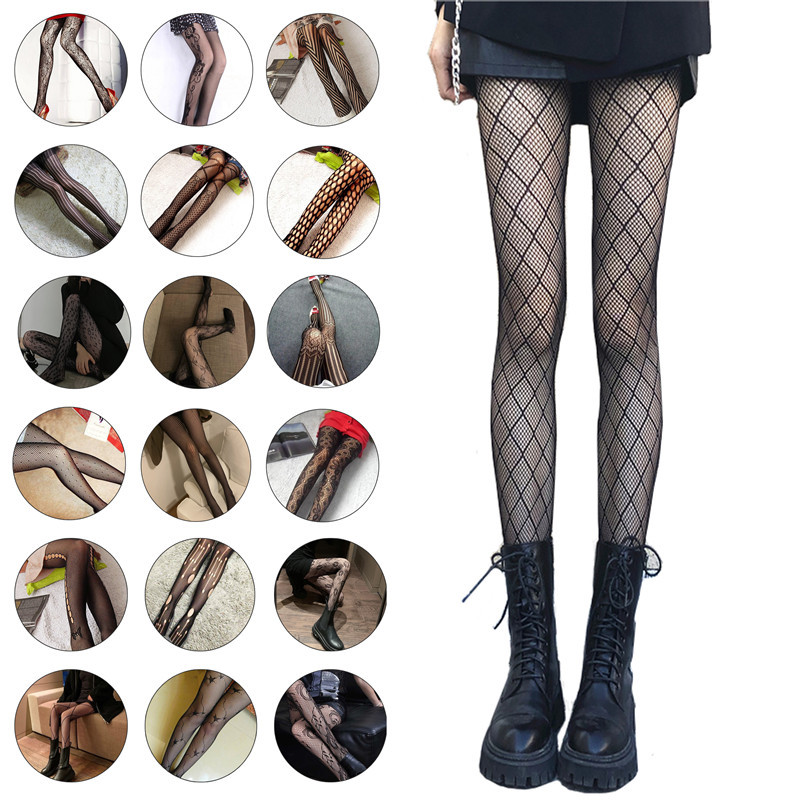 Fishnet Stocking Women - 2 peças de meias-calças de renda