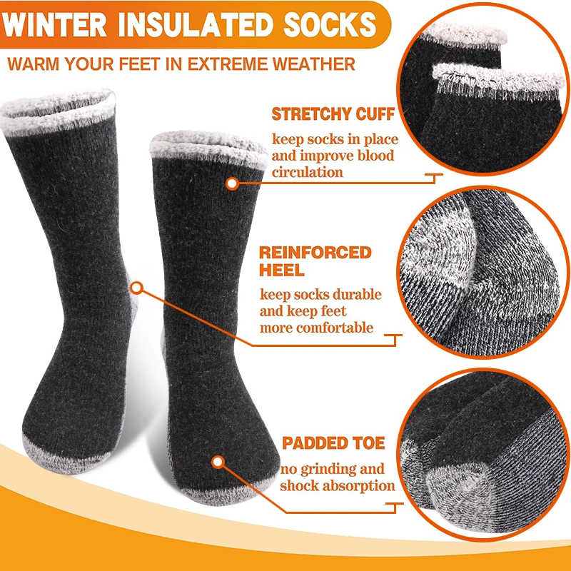 3 pares de alta qualidade engr - Thermal Sock Winter avaliação e preço