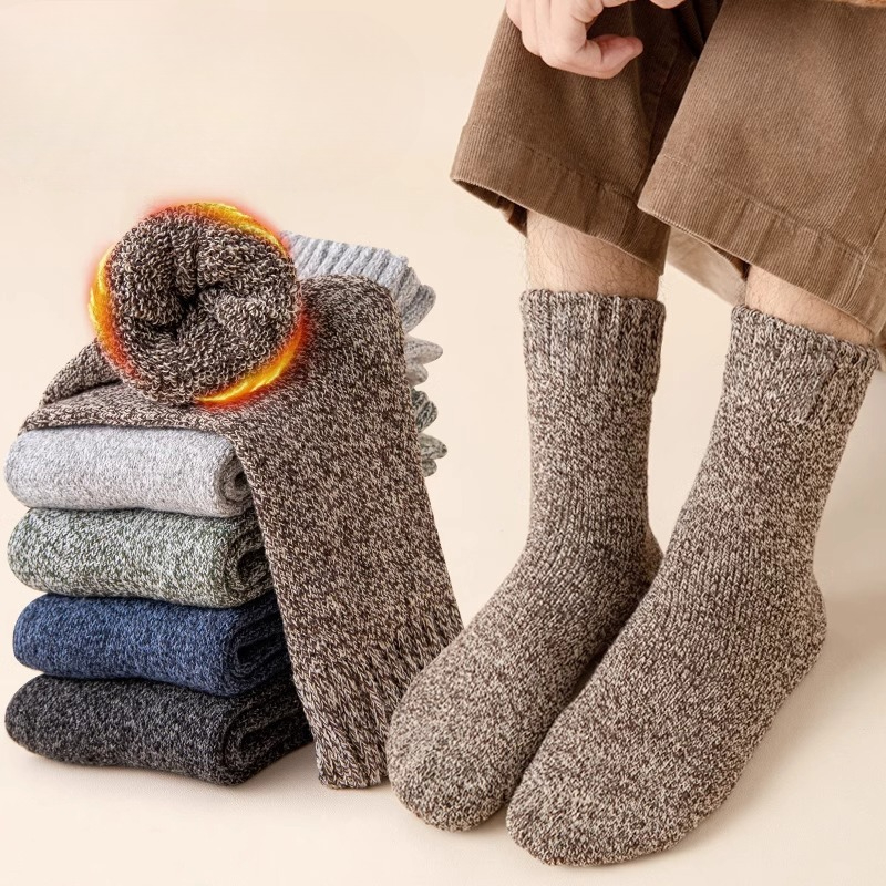 5 Pares de Meias de Algodão de - Thermal Sock Winter avaliação e preço
