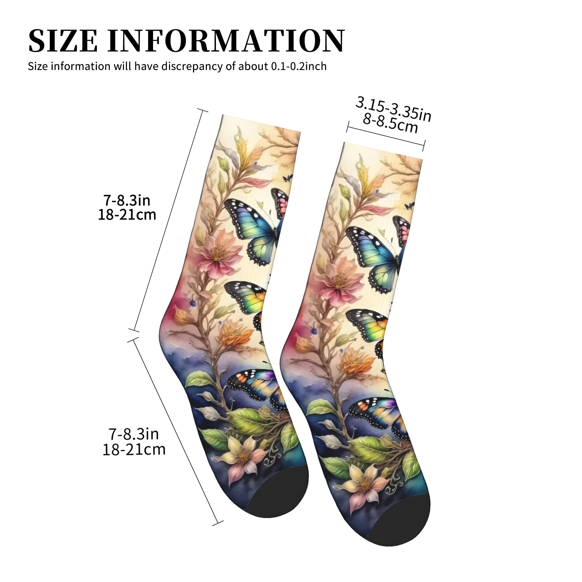 Meias coloridas com borboletas - Dress Sock Men avaliação e preço