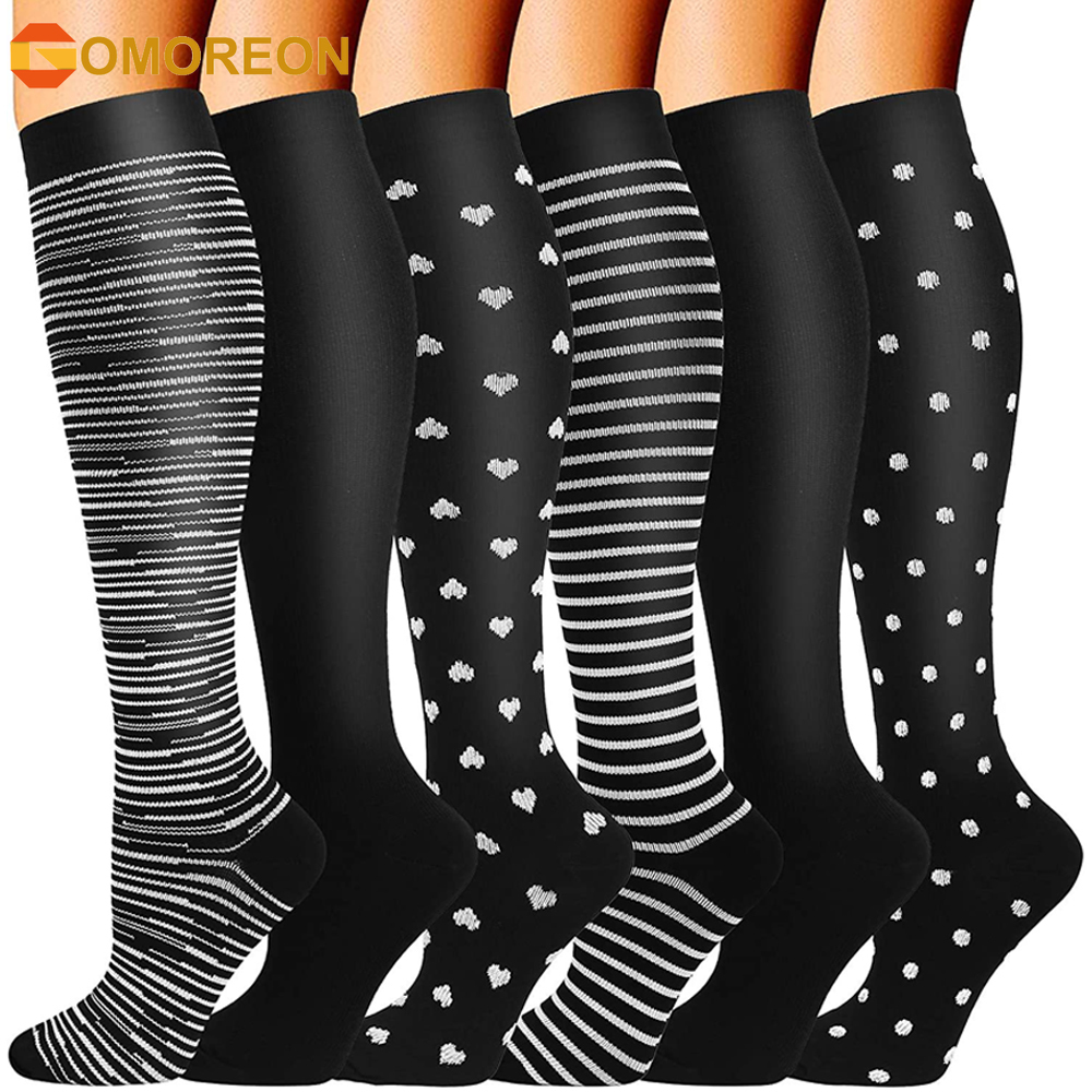 GOMOREON 6 pares de meias de c - Compression Sock Medical avaliação e preço