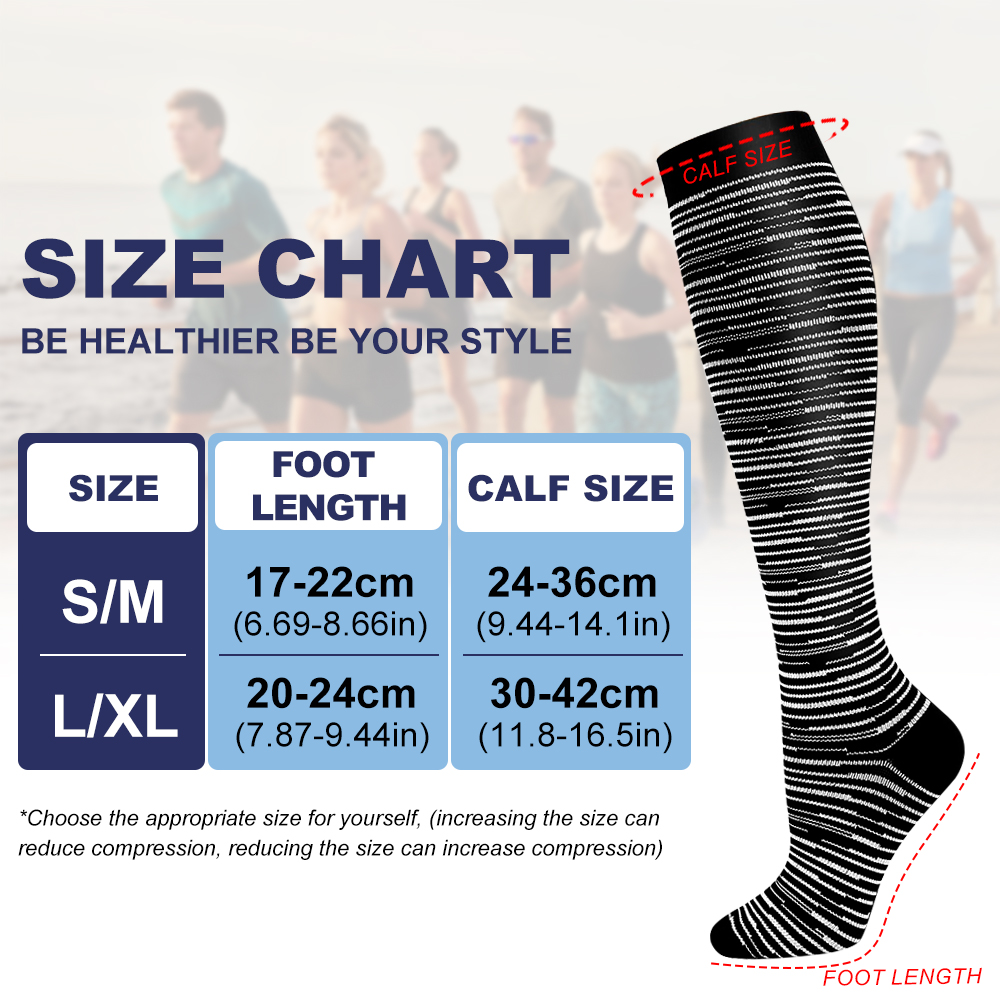GOMOREON 6 pares de meias de c - Compression Sock Medical avaliação e preço