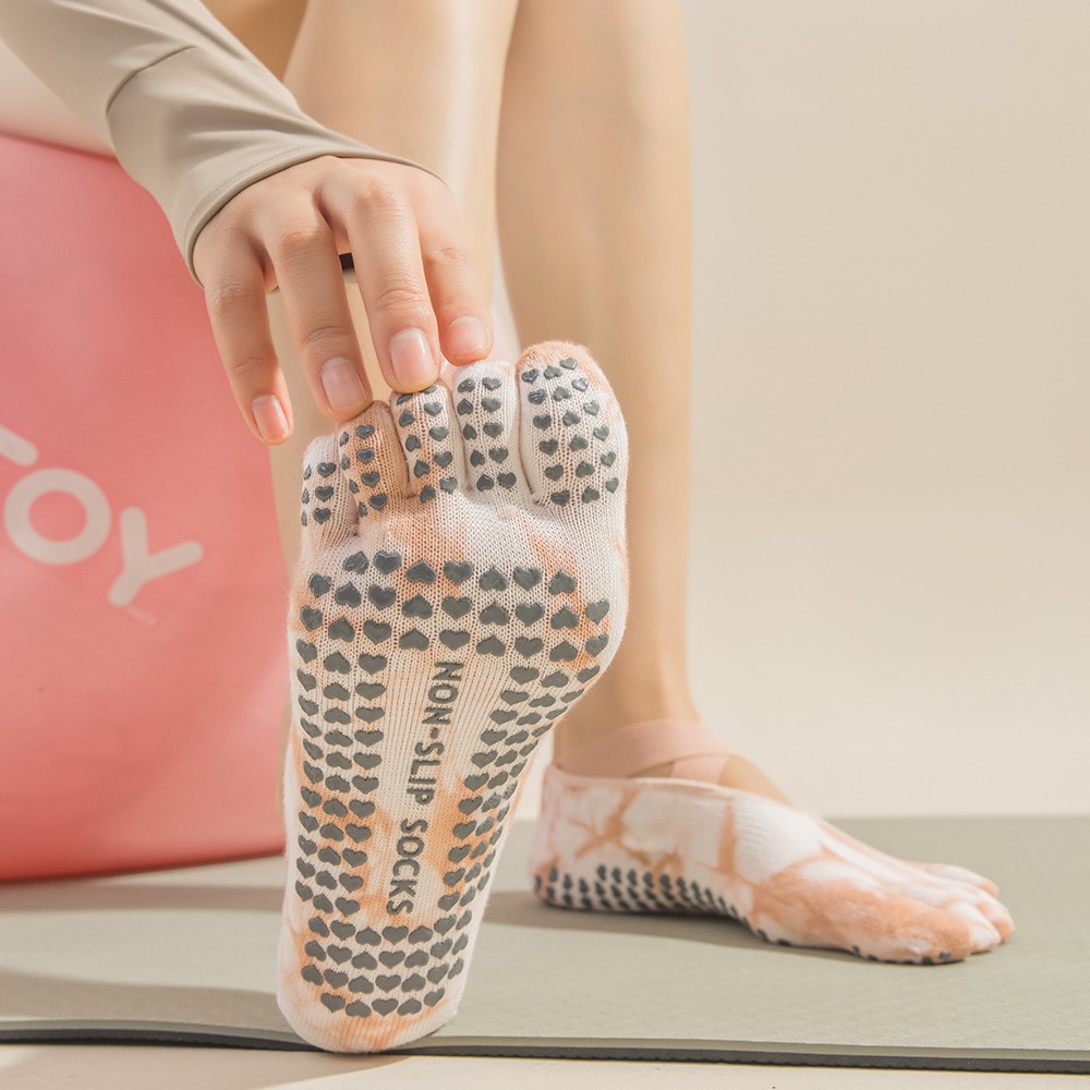 Meias de Yoga Femininas Tie-Dy - Toe Sock Split avaliação e preço